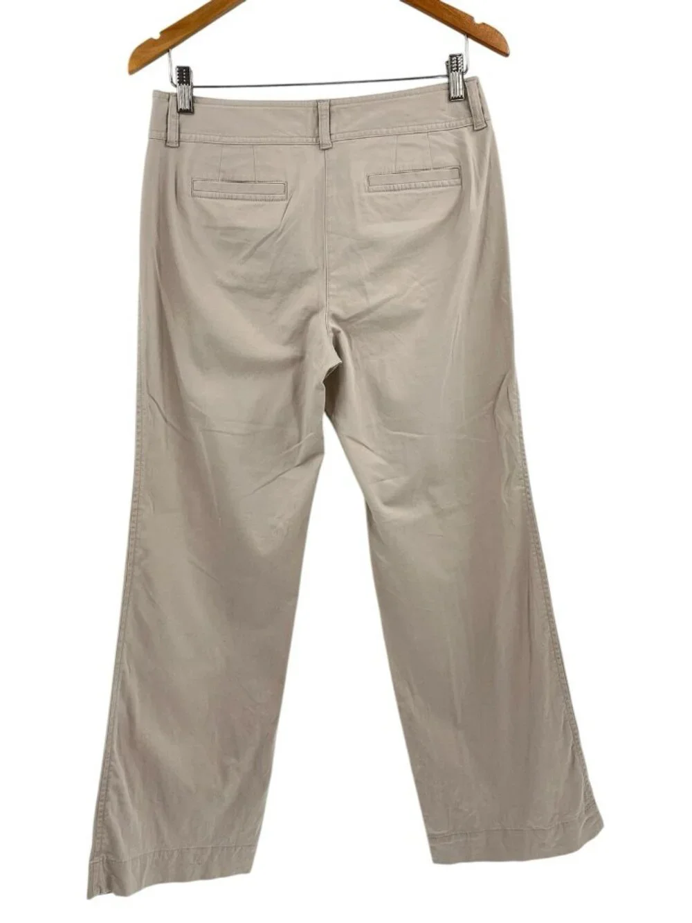 J.JILL Women's Tan Soapstone Flat Front Wide Leg Chino Pants NWT 6 Petite - Picture 6 of 6